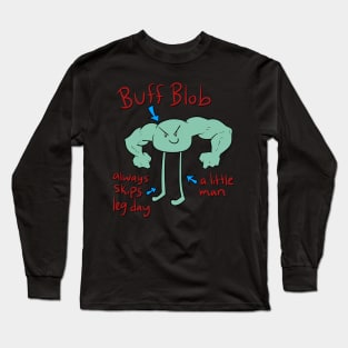 Silly Buff Blob Man Long Sleeve T-Shirt